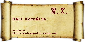 Maul Kornélia névjegykártya